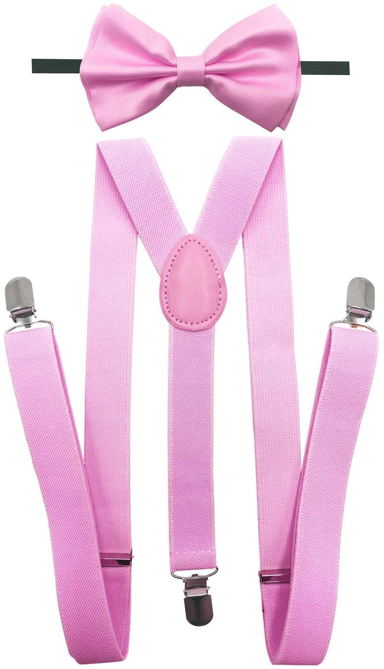 6783 CD Suspender with Matching Bow Tie SetElastic, Adjustable, Y-Back|